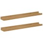 Estante de pared con estante 2 pcs Marrón 60 x 9 x 3 cm en Estantes y estanterías | Comprar online en Foro24