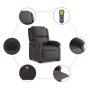 Dark brown genuine leather liftable electric massage chair by , Armchairs - Ref: Foro24-3204275, Price: 456,16 €, Discount: %