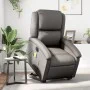 Grauer elektrischer Fußmassagesessel aus echtem Leder von , Sessel - Ref: Foro24-3204277, Preis: 452,82 €, Rabatt: %