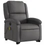 Grauer elektrischer Fußmassagesessel aus echtem Leder von , Sessel - Ref: Foro24-3204277, Preis: 452,82 €, Rabatt: %