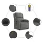 Grauer elektrischer Fußmassagesessel aus echtem Leder von , Sessel - Ref: Foro24-3204277, Preis: 452,82 €, Rabatt: %
