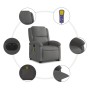 Grauer elektrischer Fußmassagesessel aus echtem Leder von , Sessel - Ref: Foro24-3204277, Preis: 448,34 €, Rabatt: %