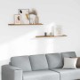 Estante de pared con estante 2 pcs Marrón 100 x 9 x 3 cm en Estantes y estanterías | Comprar online en Foro24
