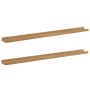 Estante de pared con estante 2 pcs Marrón 100 x 9 x 3 cm en Estantes y estanterías | Comprar online en Foro24