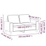 2-seater sofa in taupe gray fabric 120 cm by , Sofas - Ref: Foro24-359390, Price: 277,65 €, Discount: %