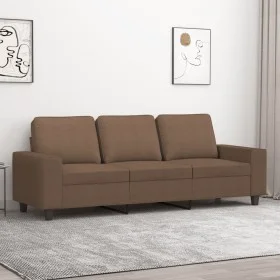 3-seater brown fabric sofa 180 cm by , Sofas - Ref: Foro24-359402, Price: 279,15 €, Discount: %