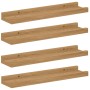 Estante de pared con estante 4 pcs Marrón 40 x 9 x 3 cm en Estantes y estanterías | Comprar online en Foro24