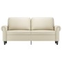 2-seater sofa in cream-colored synthetic leather 140 cm by , Sofas - Ref: Foro24-359505, Price: 244,25 €, Discount: %