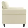 2-Sitzer-Sofa aus cremefarbenem Kunstleder, 140 cm von , Sofas - Ref: Foro24-359505, Preis: 223,04 €, Rabatt: %