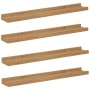 Estante de pared con estante 4 pcs Marrón 60 x 9 x 3 cm en Estantes y estanterías | Comprar online en Foro24
