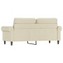 2-seater sofa in cream-colored synthetic leather 140 cm by , Sofas - Ref: Foro24-359505, Price: 244,25 €, Discount: %