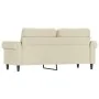 2-Sitzer-Sofa aus cremefarbenem Kunstleder, 140 cm von , Sofas - Ref: Foro24-359505, Preis: 223,04 €, Rabatt: %