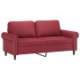2-Sitzer-Sofa aus weinrotem Kunstleder, 140 cm von , Sofas - Ref: Foro24-359507, Preis: 240,96 €, Rabatt: %