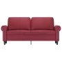 2 seater sofa in wine red synthetic leather 140 cm by , Sofas - Ref: Foro24-359507, Price: 227,94 €, Discount: %