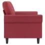 2 seater sofa in wine red synthetic leather 140 cm by , Sofas - Ref: Foro24-359507, Price: 227,94 €, Discount: %