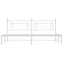 Metal bed frame with white headboard 193x203 cm by , Beds and slatted bases - Ref: Foro24-374394, Price: 105,56 €, Discount: %