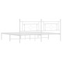 Bettgestell aus Metall mit weißem Kopfteil 193x203 cm von , Betten und Lattenroste - Ref: Foro24-374394, Preis: 107,09 €, Rab...