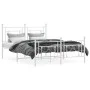 Metal bed frame with headboard and footboard white 140x190 cm by , Beds and slatted bases - Ref: Foro24-374406, Price: 102,98...