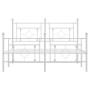 Metallbettgestell mit Kopf- und Fußteil weiß 140x190 cm von , Betten und Lattenroste - Ref: Foro24-374406, Preis: 103,75 €, R...