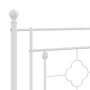 Metal bed frame with headboard and footboard white 140x190 cm by , Beds and slatted bases - Ref: Foro24-374406, Price: 102,98...