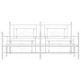 Bettgestell aus Metall mit Kopfteil und weißem Fußteil 180x200 cm von , Betten und Lattenroste - Ref: Foro24-374410, Preis: 1...