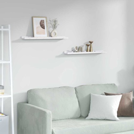 Estante de pared con estante 2 pcs Mármol 60 x 9 x 3 cm en Estantes y estanterías | Comprar online en Foro24