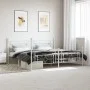 Metallbettgestell mit Kopf- und Fußteil weiß 193x203 cm von , Betten und Lattenroste - Ref: Foro24-374412, Preis: 133,79 €, R...