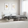 Metallbettgestell mit Kopf- und Fußteil weiß 193x203 cm von , Betten und Lattenroste - Ref: Foro24-374412, Preis: 135,85 €, R...