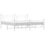 Metallbettgestell mit Kopf- und Fußteil weiß 193x203 cm von , Betten und Lattenroste - Ref: Foro24-374412, Preis: 135,85 €, R...