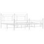 Metallbettgestell mit Kopf- und Fußteil weiß 193x203 cm von , Betten und Lattenroste - Ref: Foro24-374412, Preis: 135,85 €, R...