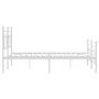 Metallbettgestell mit Kopf- und Fußteil weiß 193x203 cm von , Betten und Lattenroste - Ref: Foro24-374412, Preis: 135,85 €, R...