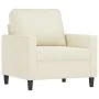 Cremefarbener Samtsessel 60 cm von , Sofas - Ref: Foro24-359187, Preis: 174,66 €, Rabatt: %