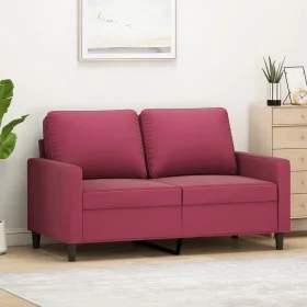 2-Sitzer-Sofa aus rotem Samt, 120 cm von , Sofas - Ref: Foro24-359193, Preis: 200,57 €, Rabatt: %