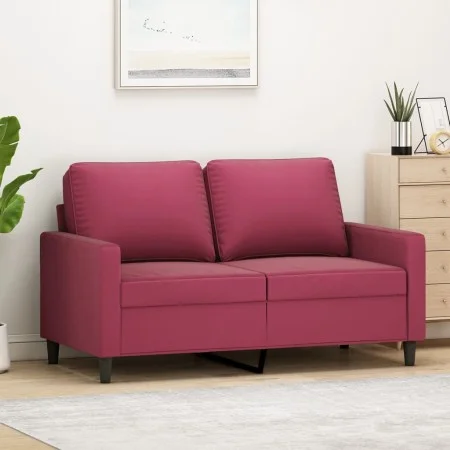 2-Sitzer-Sofa aus rotem Samt, 120 cm von , Sofas - Ref: Foro24-359193, Preis: 200,57 €, Rabatt: %