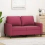 2-Sitzer-Sofa aus rotem Samt, 120 cm von , Sofas - Ref: Foro24-359193, Preis: 200,57 €, Rabatt: %