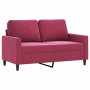 Sofá de 2 plazas de terciopelo rojo tinto 120 cm de , Sofás - Ref: Foro24-359193, Precio: 209,96 €, Descuento: %