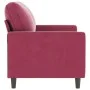2-Sitzer-Sofa aus rotem Samt, 120 cm von , Sofas - Ref: Foro24-359193, Preis: 200,57 €, Rabatt: %