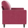 Sofá de 2 plazas de terciopelo rojo tinto 120 cm de , Sofás - Ref: Foro24-359193, Precio: 209,96 €, Descuento: %