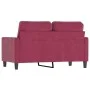 2-Sitzer-Sofa aus rotem Samt, 120 cm von , Sofas - Ref: Foro24-359193, Preis: 200,57 €, Rabatt: %