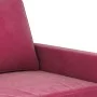 Red velvet 2-seater sofa 120 cm by , Sofas - Ref: Foro24-359193, Price: 200,57 €, Discount: %
