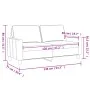 2-Sitzer-Sofa aus rotem Samt, 120 cm von , Sofas - Ref: Foro24-359193, Preis: 200,57 €, Rabatt: %