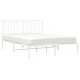 Metallbettgestell mit weißem Kopfteil 140x190 cm von , Betten und Lattenroste - Ref: Foro24-374486, Preis: 105,98 €, Rabatt: %