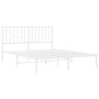 Metallbettgestell mit weißem Kopfteil 140x190 cm von , Betten und Lattenroste - Ref: Foro24-374486, Preis: 105,98 €, Rabatt: %