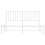 Metallbettgestell mit weißem Kopfteil 140x190 cm von , Betten und Lattenroste - Ref: Foro24-374486, Preis: 105,98 €, Rabatt: %