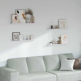 Estante de pared con estante 4 pcs Mármol 80 x 9 x 3 cm en Estantes y estanterías | Comprar online en Foro24