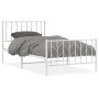 Metallbettgestell mit Kopf- und Fußteil weiß 100x200 cm von , Betten und Lattenroste - Ref: Foro24-374499, Preis: 77,26 €, Ra...