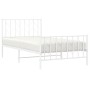 Metallbettgestell mit Kopf- und Fußteil weiß 100x200 cm von , Betten und Lattenroste - Ref: Foro24-374499, Preis: 77,26 €, Ra...
