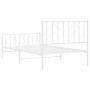 Metallbettgestell mit Kopf- und Fußteil weiß 100x200 cm von , Betten und Lattenroste - Ref: Foro24-374499, Preis: 77,26 €, Ra...
