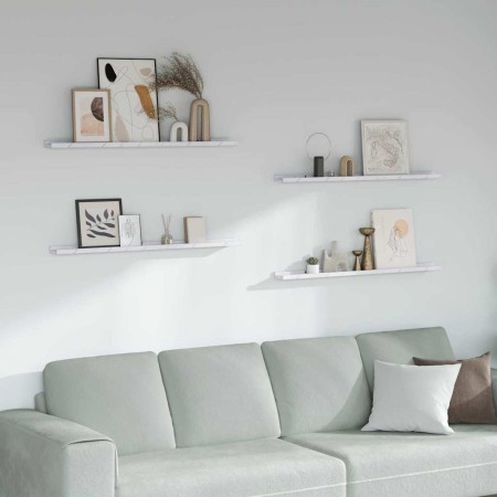 Estante de pared con estante 4 pcs Mármol 100 x 9 x 3 cm en Estantes y estanterías | Comprar online en Foro24