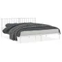 Bettgestell aus Metall mit weißem Kopfteil 193x203 cm von , Betten und Lattenroste - Ref: Foro24-374492, Preis: 103,66 €, Rab...